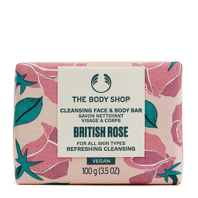 British Rose Cleansing Face & Body Bar