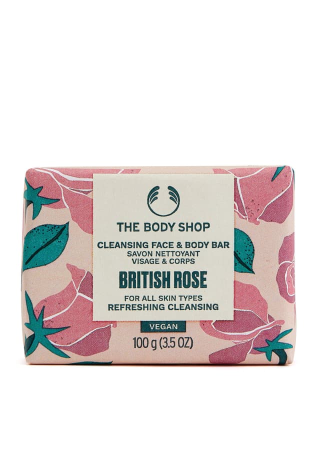 British Rose Cleansing Face & Body Bar