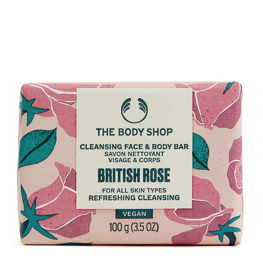 British Rose Cleansing Face & Body Bar